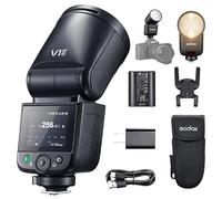 Godox V1midC TTL flash sferico per fotocamere Canon, flash da 55 W con 650 flash disponibili, luce pilota a LED da 2 W, HSS a 1/8000 s, tempo di ricarica di 1,7 s, batteria integrata da 2200 mAh