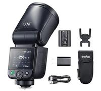 Godox V1midN TTL flash sferico per fotocamere Nikon, 55 W, 650 flash, con luce pilota a LED da 2 W, zoom A/M, HSS a 1/8000 s, tempo di ricarica 1,7 s, batteria integrata da 2200 mAh