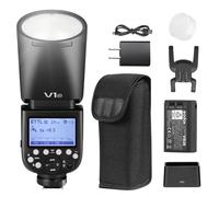 Godox V1N Flash Speedlite, 76Ws 2.4G ad Alta Velocità Sync 1/8000s 2600mAh Li-Ion Akku Rundkopf Speedlight Kompatibel mit Fotocamere Nikon (V1-N)