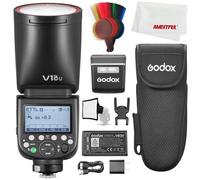 godox V1PRO-C V1PRO TTL - Fotocamera a testa tonda agli ioni di litio Compatibile con Canon, 76Ws HSS 1/8000s, batteria al litio integrata, lampada da modellazione a LED, innovativo flash esterno SU-1