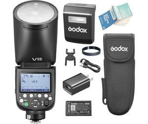 GODOX V1Pro-F TTL Flash Speedlite 76Ws HSS 1 / 8000s 2.4G Wireless Testa Rotonda Speedlight per Fotocamera Fuji X-Pro2 X-T20 X-T2 X-T1 X-T3 X-T4 X-T30 GFX50S GFX50R