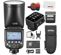 Godox V1PRO V1 Pro S TTL - Fotocamera a testa tonda agli ioni di litio, 76 Ws HSS 1/8000s, con Godox X3S TTL Wireless Flash Trigger compatibile con fotocamere Sony