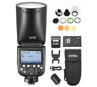 GODOX V1ProO Flash per fotocamera wireless + AK-R1 Kit, 1/8000s HSS, modalità flash M/TTL Tempo di ricarica 1,3s Luce pilota LED da 2W integrata Compatibile con fotocamere OM SYSTEM
