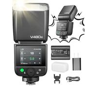 Godox V480 C Flash per Fotocamere Canon,V480-C TTL Flash con Diffusore e Touch Screen,GN50 1/8000 HSS 7.2 V/2200 mAh Batteria,V480C Speedlight Compatibile con Canon R6 Mark II R10 R7 R100 EOS-R R5