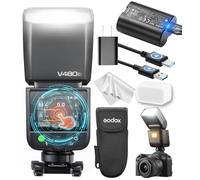 Godox V480 Flash Speedlite TTL per Canon, V480C GN50 Touchscreen a Colori 2", Batteria al Litio 7.2V/2200mAh, Riciclo 1.7s, HSS 1/8000s