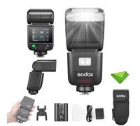 Godox V480 N V480-N TTL Flash per fotocamere Nikon, GN50 1/8000 HSS, 650 flash a piena potenza, tempo di riciclo di 1,7 s, wireless 2,4 G, batteria agli ioni di litio, touchscreen.