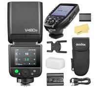 Godox V480N Flash Fotocamera con Godox XPro-N Trigger per Nikon Speedlite Fotocamera,650 Flash a Piena Potenza,2,4G HSS 1/8000s,Tempo di Riciclo di 1,7s,Batteria Agli Ioni di Litio da 7,2V/2200mAh