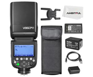 Godox V860III-F TTL 2.4G GN60 HSS Camera Flash with 10-Speed Adjustable Modeling Light, one-Key Switch TTL+2600 mA, Extremely Fast Recovery Lithium Battery Speedlite for Fuji (Godox V860III-F)