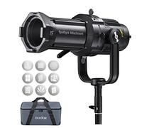 Godox VSA-19K - Kit di attacco per faretti, snoot conico con lente di proiezione a 19° e 6 Gobos per Bowens Mount Flash Speedlite, monolight da studio, luce LED per fotografia e luce video