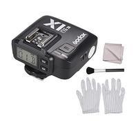 GODOX X1R-C - Ricevitore flash remoto wireless, 32 canali, TTL 1/8000s, compatibile con fotocamere Canon EOS, kit di pulizia 3 in 1 con guanti antistatici, spazzola per obiettivi, panno di pulizia