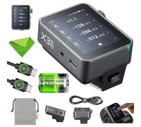 GODOX X3 PRO C X3PRO C 2.4G TTL Wireless Flash Trigger per Canon Fotocamera,3.87V/2930mAh,Controllo Otturatore,LCD Touch Screen 2.4",Supporto Bluetooth&Controllo APP,Versione di Aggiornamento X3-C
