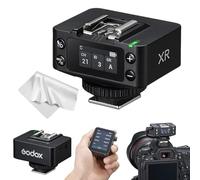 Godox XR Ricevitore Wireless TTL per Canon e Nikon, Sistema X 2.4GHz, Batteria al Litio Integrata, Display LCD Migliorato, Controllo Wireless dell’Otturatore, Cavi Sync e USB-C Inclusi