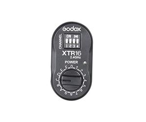Godox XTR16 Channels XTR-16 Remote 2,4 GHz Wireless Power Control Flash Trigger Ricevitore per Witstro Ad360 Ad180 Speedlite (XTR-16), nero