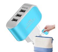 Godpqiui Blocco di ricarica per più dispositivi, blocco caricabatterie USB Porte multiple | Plug del caricabatterie USB luminoso 3 | USB intelligente brillante per smartphone, casa