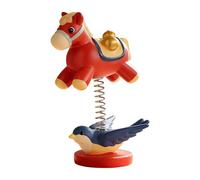 Godpqiui Cavallo A Dondolo In Stile Vintage - Statua Tradizionale E Realistica - Decorazione Camera da Cavallo | Per Famiglia, Amici, Adulti, Uomini e Donne, per Casa, Ambiente Interno, Ufficio,