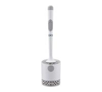 Godpqiui Scovolino Per WC Con Portascovolino | Scopa Da Water Con Manico Lungo E Portaspazzola | Accessorio Ergonomico Per Pulizia Di Bagno, Pavimento In Pietra, Doccia, Piastrelle, Fughe E Per Casa E