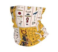 Gods And Ancient Egyptian Hieroglyphs Retro 26X30Cm Durevole Protezione del Viso Traspirante Bandana per Campeggio attività Sports