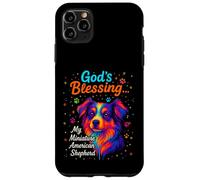 God's Blessing Miniature American Shepherd Faith Colorful Custodia per iPhone 11 Pro Max