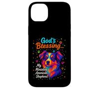 God's Blessing Miniature American Shepherd Faith Colorful Custodia per iPhone 14 Plus
