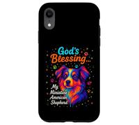 God's Blessing Miniature American Shepherd Faith Colorful Custodia per iPhone XR