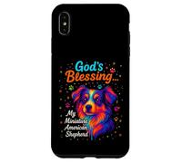 God's Blessing Miniature American Shepherd Faith Colorful Custodia per iPhone XS Max