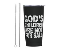 God'S Children AreFor Sale Bicchiere da viaggio sottile in acciaio inossidabile Tazza da caffè sottile isolata a doppia parete da 20 Oz con coperchio a prova di schizzi, cannuccia e spazzola per la p