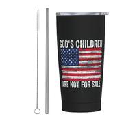God'S Children AreFor Sale Bicchiere da viaggio sottile in acciaio inossidabile Tazza da caffè sottile isolata a doppia parete da 20 Oz con coperchio a prova di schizzi, cannuccia e spazzola per la p