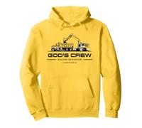 God's Crew - Excavator Construction Kids Christian 1 Cor 3:9 Felpa con Cappuccio