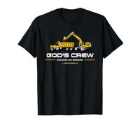 God's Crew - Excavator Construction Kids Christian 1 Cor 3:9 Maglietta