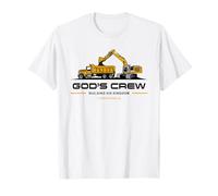 God's Crew - Excavator Construction Kids Christian 1 Cor 3:9 Maglietta