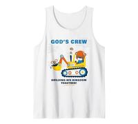 God's Crew - Excavator Construction Kids Christian Animals Canotta