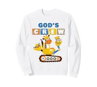 God's Crew - Excavator Construction Kids Christian Animals Felpa