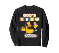 God's Crew - Excavator Construction Kids Christian Animals Felpa
