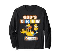 God's Crew - Excavator Construction Kids Christian Animals Maglia a Manica