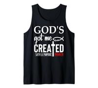 God's Got Me Christian Ephesians 2:10 Created with a Purpose Canotta