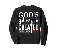 God's Got Me Christian Ephesians 2:10 Created with a Purpose Felpa