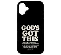 God's Got This Joshua 1:9 Versetto della Bibbia Cristiano Custodia per iPhone 16 Plus