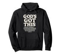 God's Got This Joshua 1:9 Versetto della Bibbia Cristiano Felpa con Cappuccio