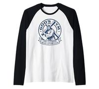 Gods Gym Ultimate Dead-Lifting Club, Pasqua Gesù Fitness Maglia con Maniche Raglan