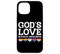 God's Love Is Fully Inclusive LGBTQIA+ Gay Pride Christian Custodia per iPhone 15
