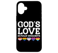 God's Love Is Fully Inclusive LGBTQIA+ Gay Pride Christian Custodia per iPhone 16 Plus