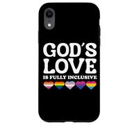 God's Love Is Fully Inclusive LGBTQIA+ Gay Pride Christian Custodia per iPhone XR