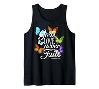 Gods Love Never Fails Bibbia Verso Farfalla Preghiera Scrittura Canotta