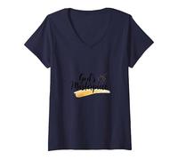 Gods Masterpiece Child of Dio Inspirational Faith Citazione Maglietta con Collo a V, Donna, Navy, L