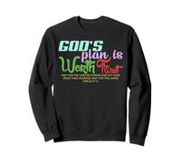 God's Plan is Worth The Wait Bible Verse Christian Felpa