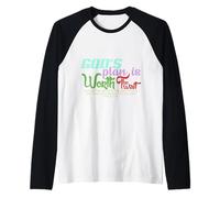 God's Plan is Worth The Wait Bible Verse Christian Maglia con Maniche Raglan