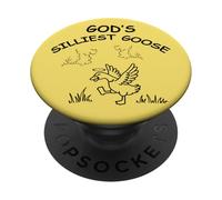 God's Silliest Goose Funny Bizzarro Oca Amante PopSockets PopGrip Adesivo