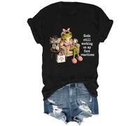 Gods Still Working On My Face Reactions Camicia divertente Christian Frog Shirt, Nero , XL