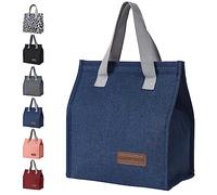 GODWOODS Borsa termica per il pranzo, per donne e uomini, grande, riutilizzabile, a prova di perdite, per ufficio, lavoro, spiaggia o viaggi (blu)