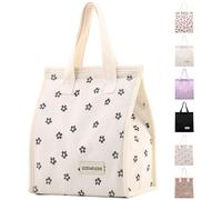 GODWOODS Borsa termica per il pranzo, unisex, grande, riutilizzabile, a prova di perdite, per ufficio, lavoro, spiaggia o viaggi (A-velluto a coste BlackClub)
